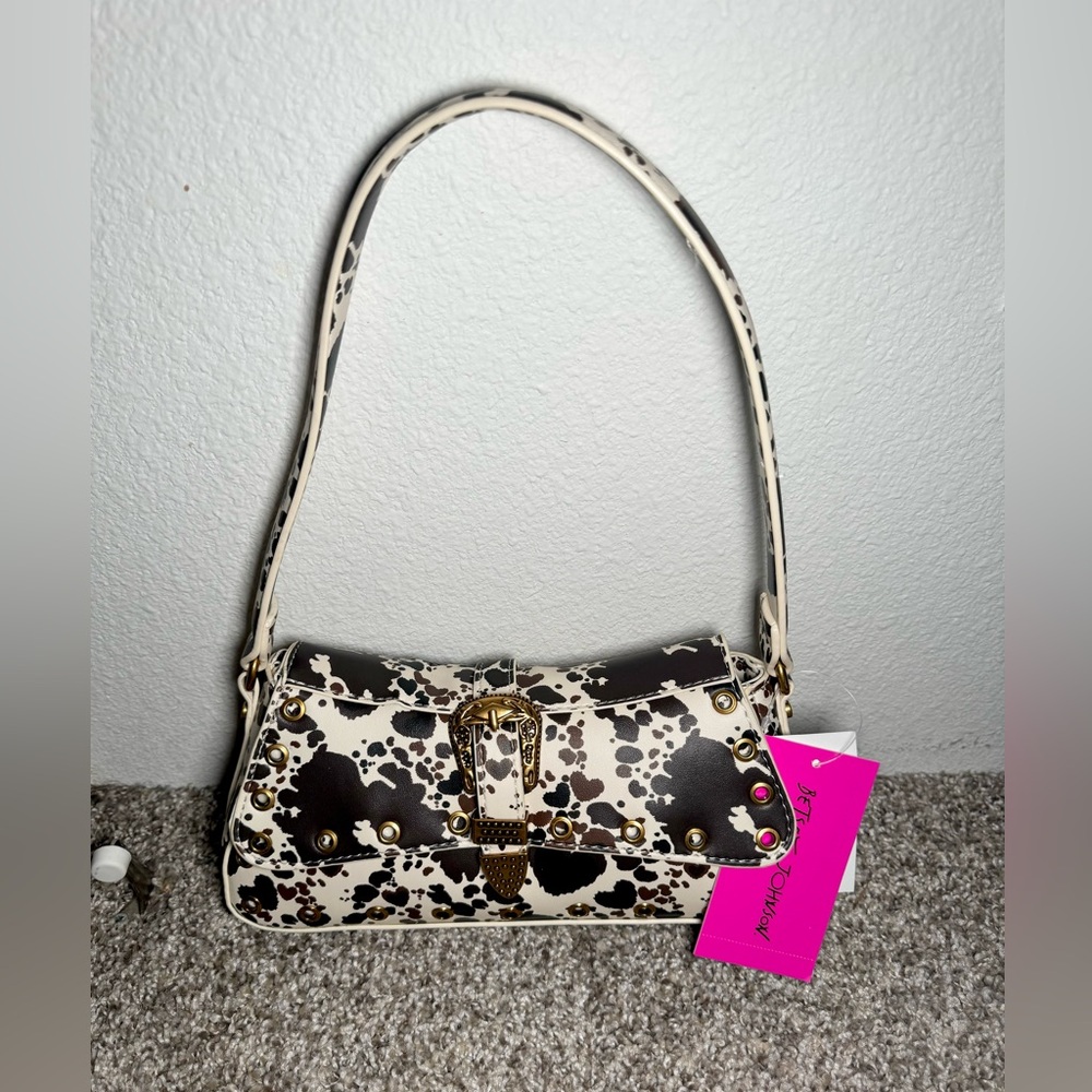 Betsey Johnson Cow Print Shoulder Bag